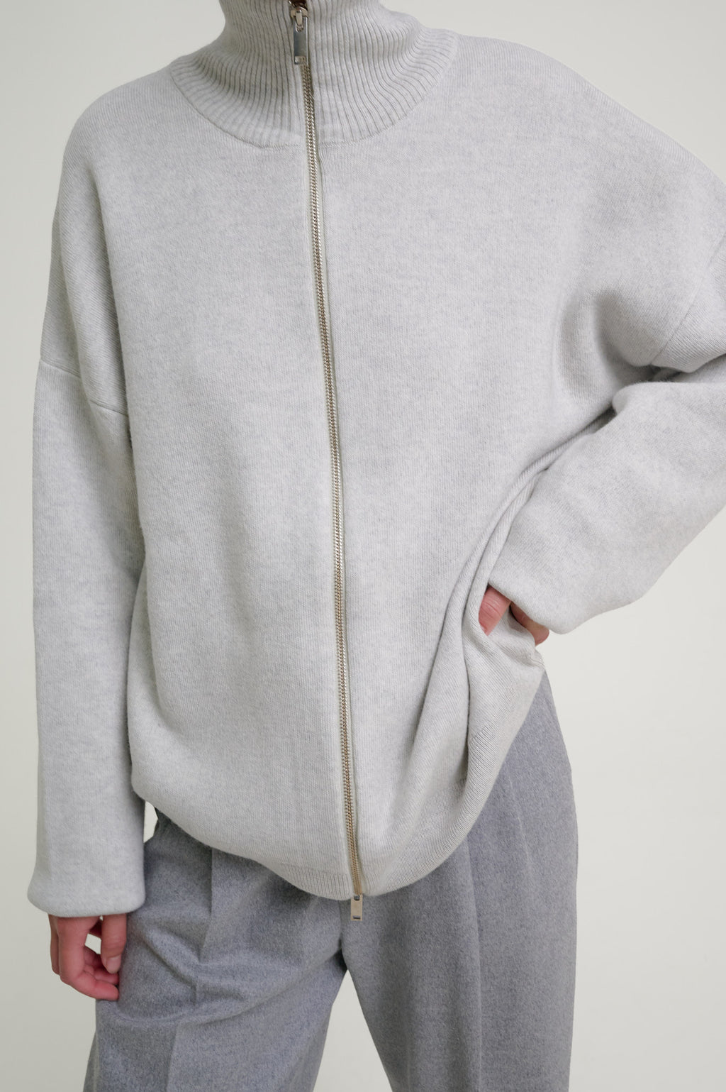 Zip-Up Cardigan