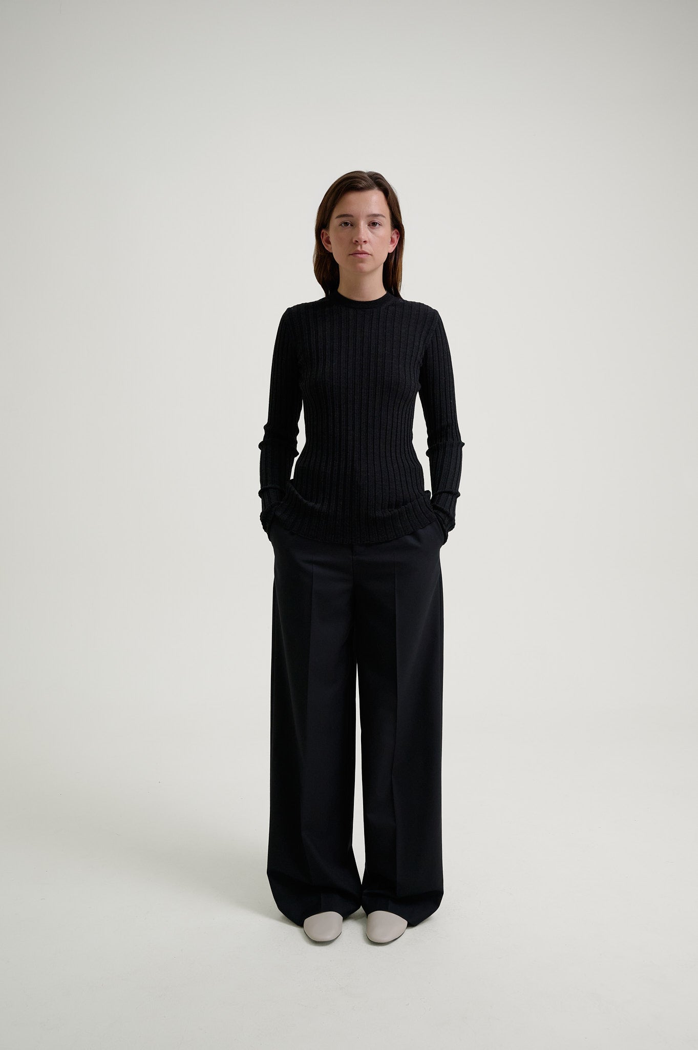 Ribbed Long Sleeve Knit