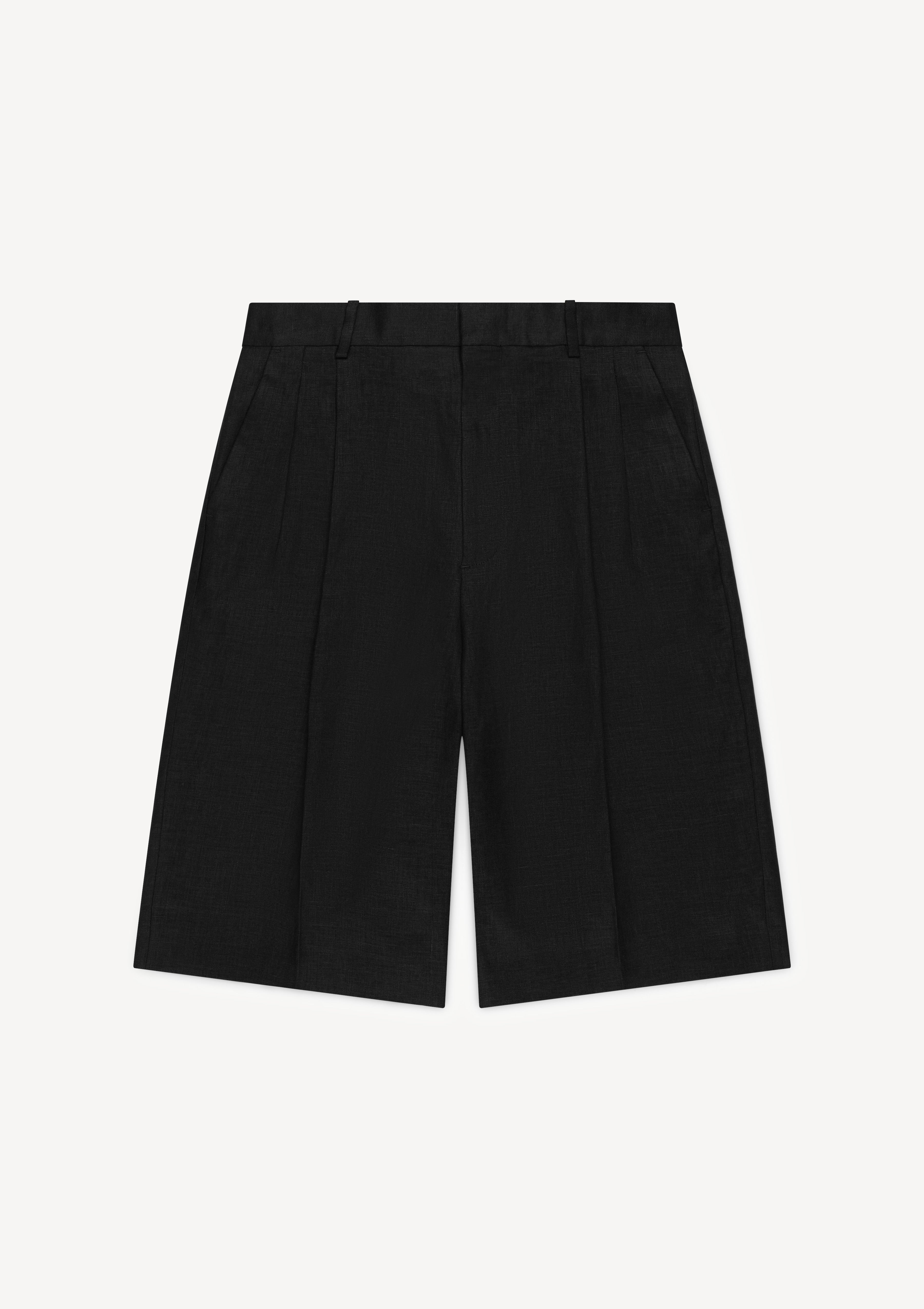 PLEATED SHORTS in linen
