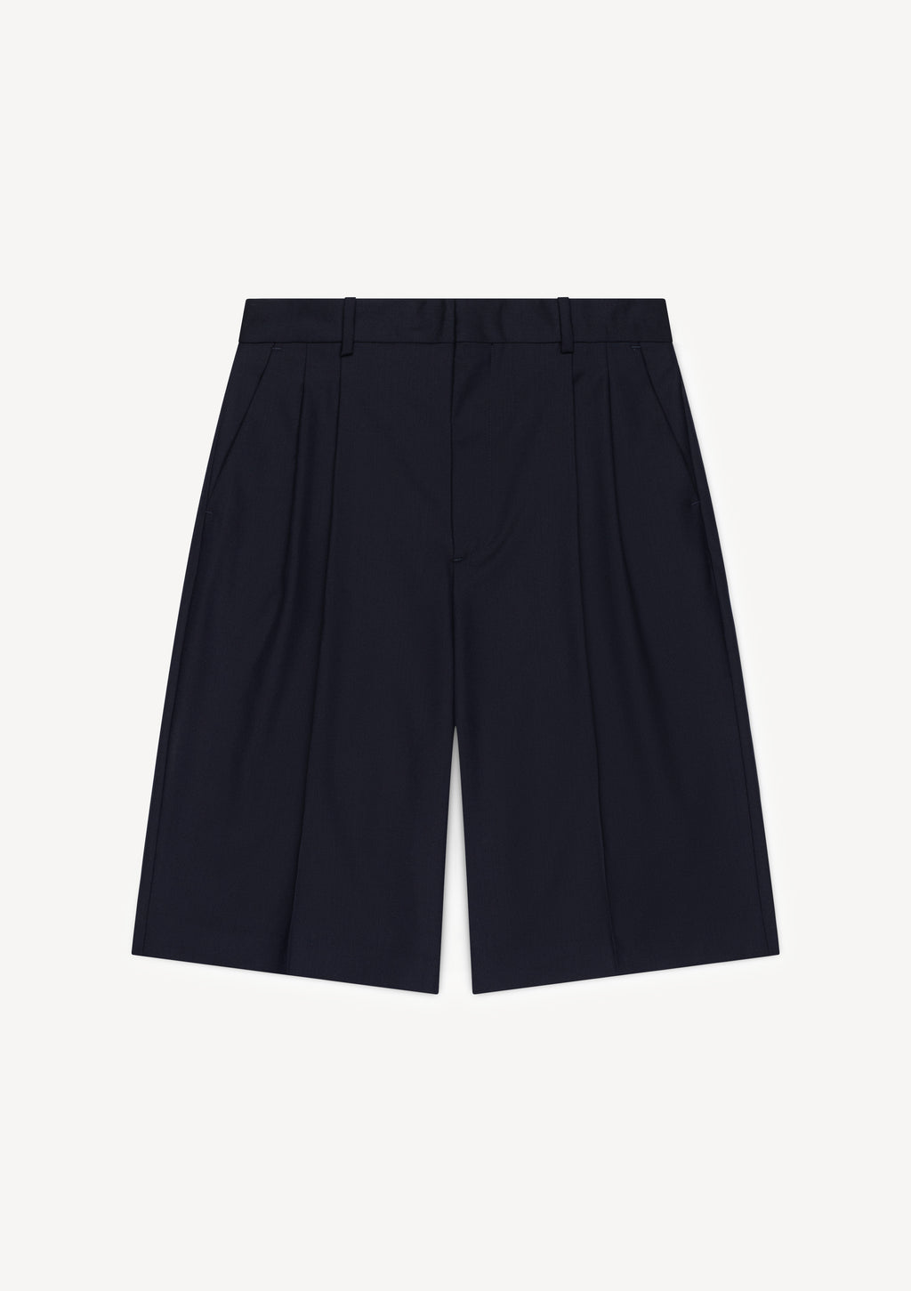 PLEATED SHORTS in wool