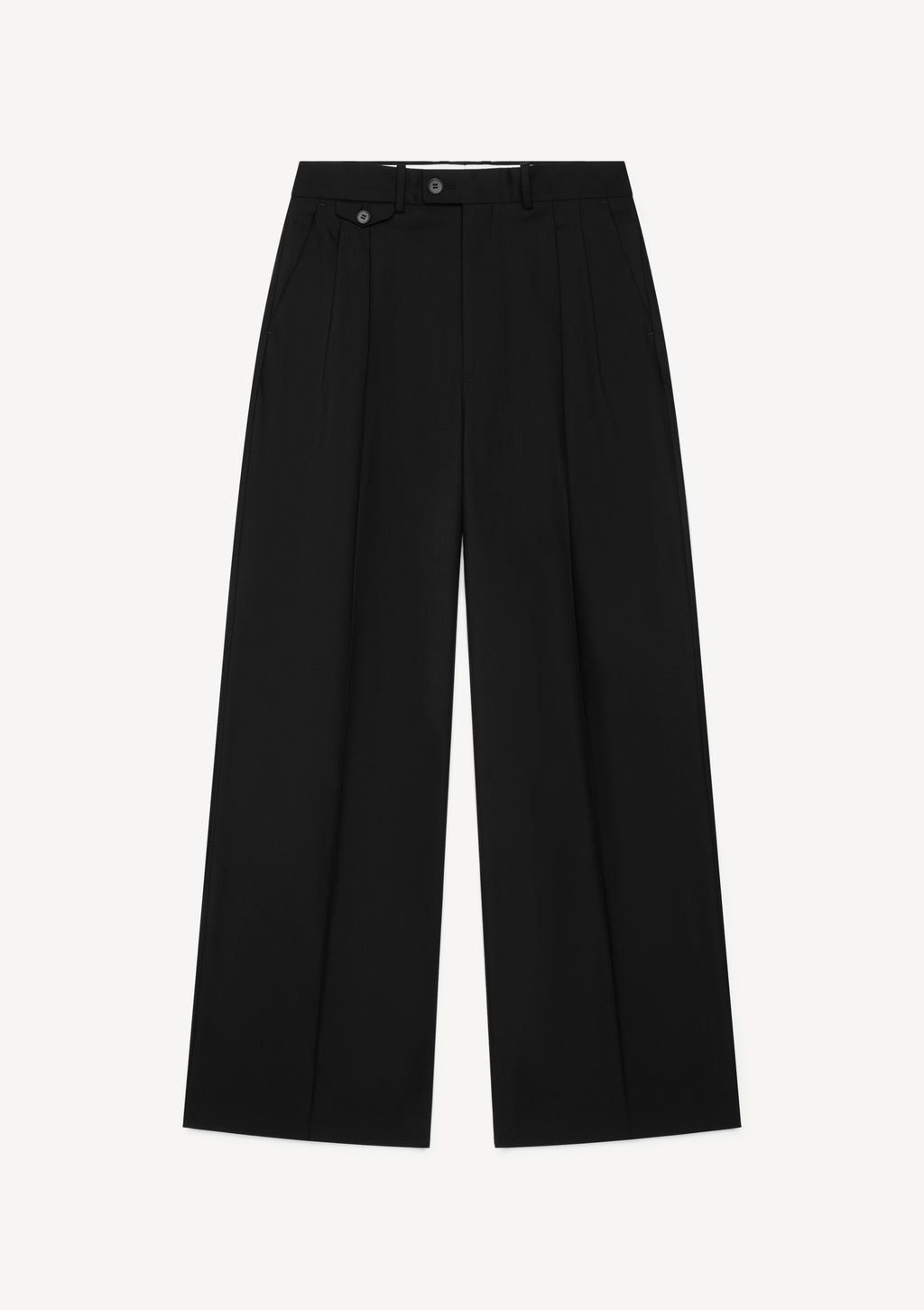 PLEATED WIDE-LEG TROUSERS