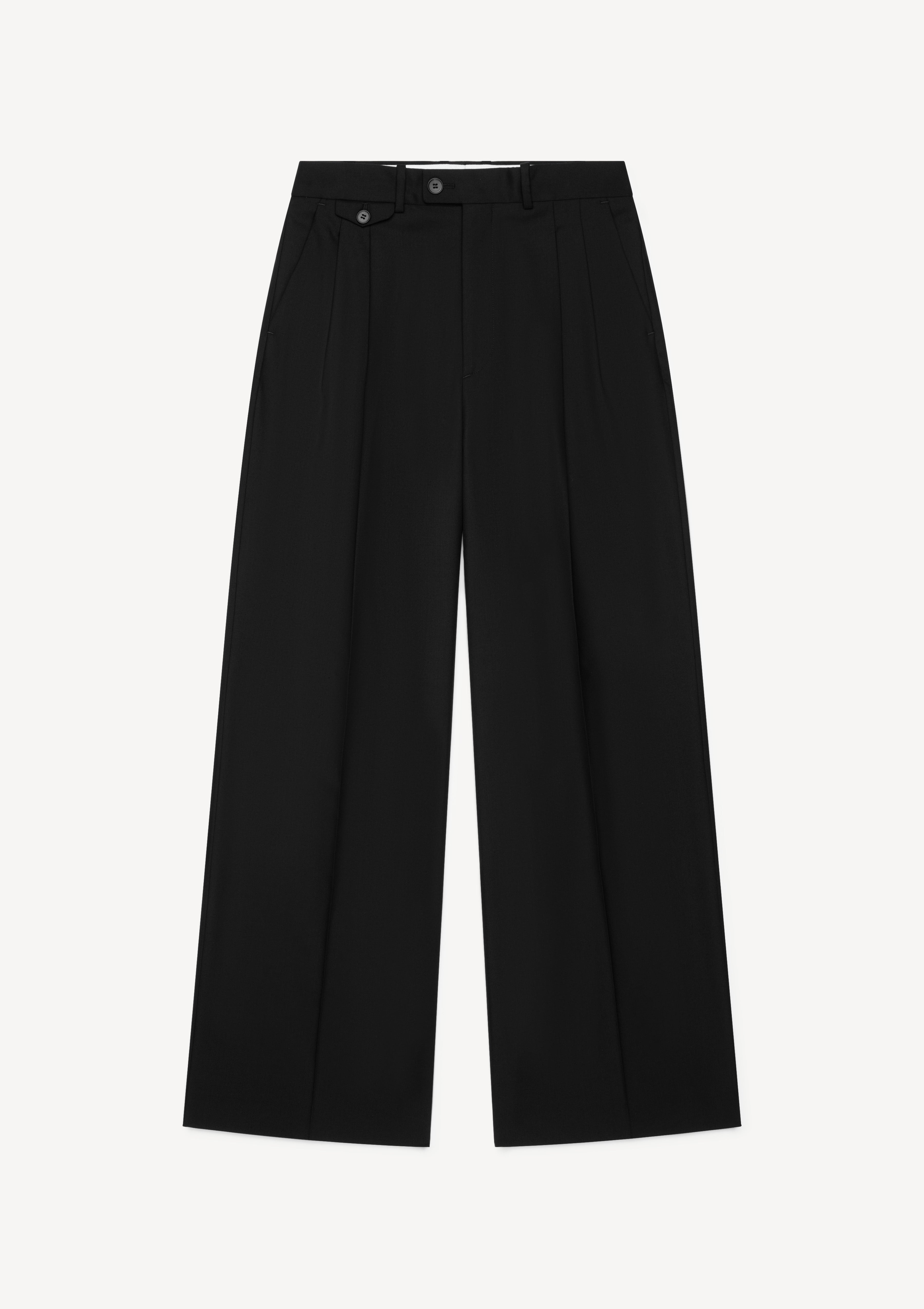 PLEATED WIDE-LEG TROUSERS