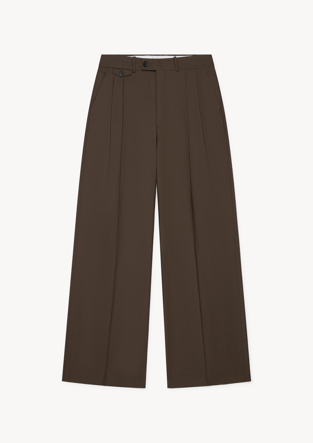 PLEATED WIDE-LEG TROUSERS IN VIRGIN WOOL