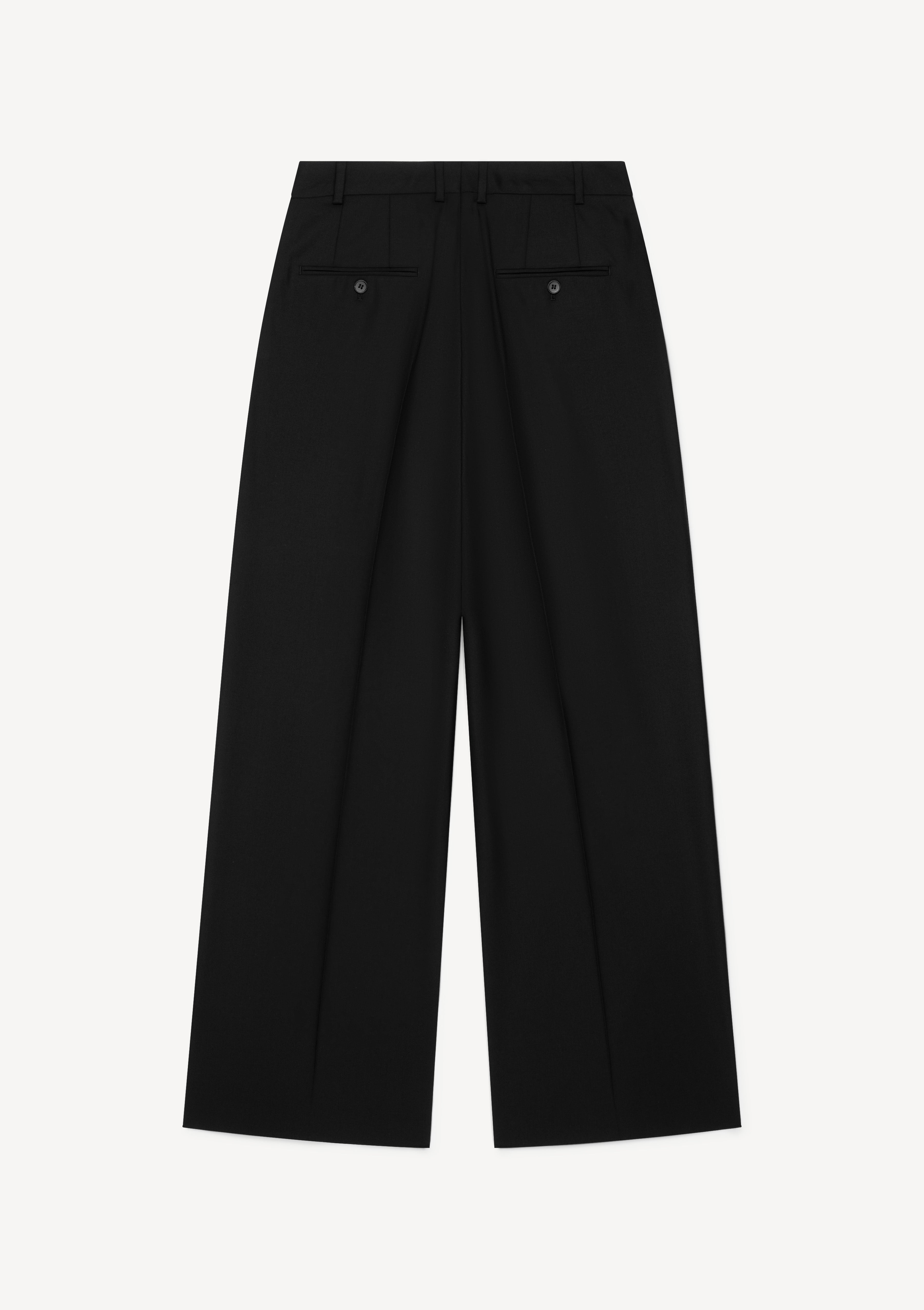 PLEATED WIDE-LEG TROUSERS